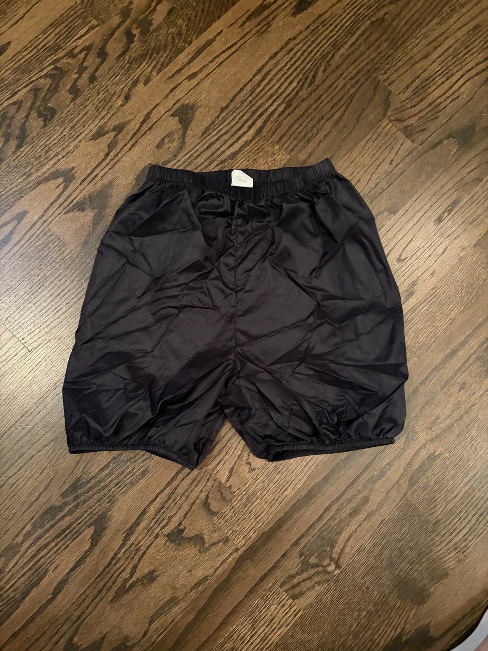 Women’s Black Trash Bag Shorts - Ballet warm up Size Med like new